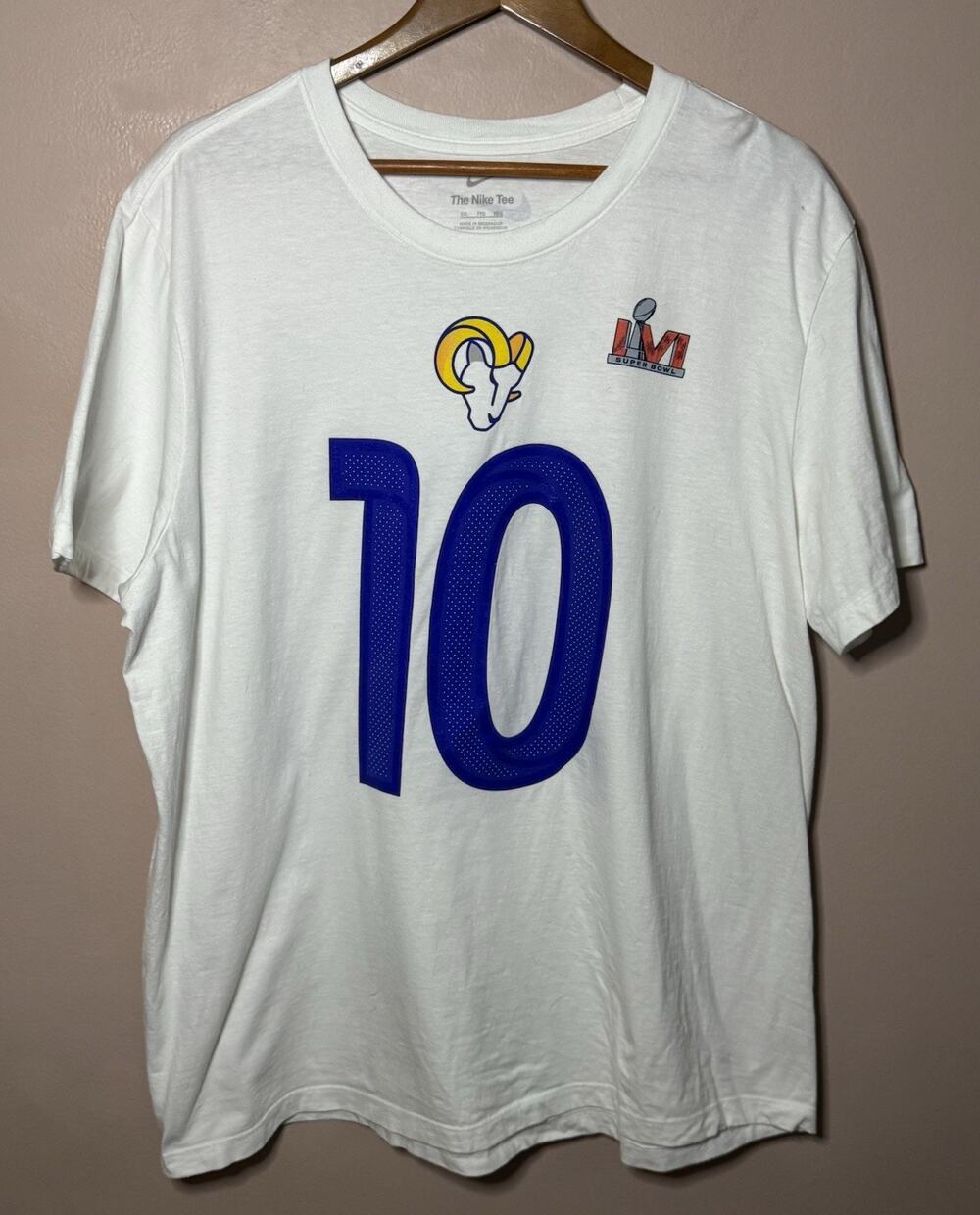 Los Angeles Rams Shirt Mens 2XL White Nike #10 Cooper Kupp Super Bowl LVI